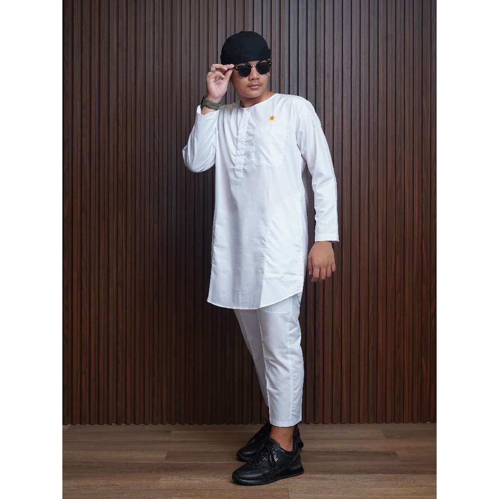 AL AMWA PREMIUM SALIM baju setelan kurta PRIA Pakistan putih umroh stelan Koko jumbo pria dewasa SET
