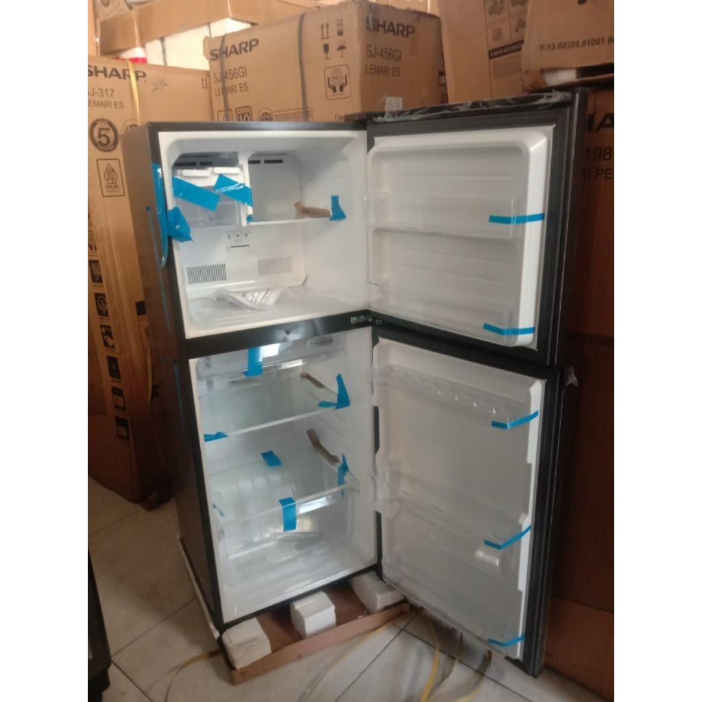 cuci gudang sj 236 mn hs kulkas 2 pintu sharp