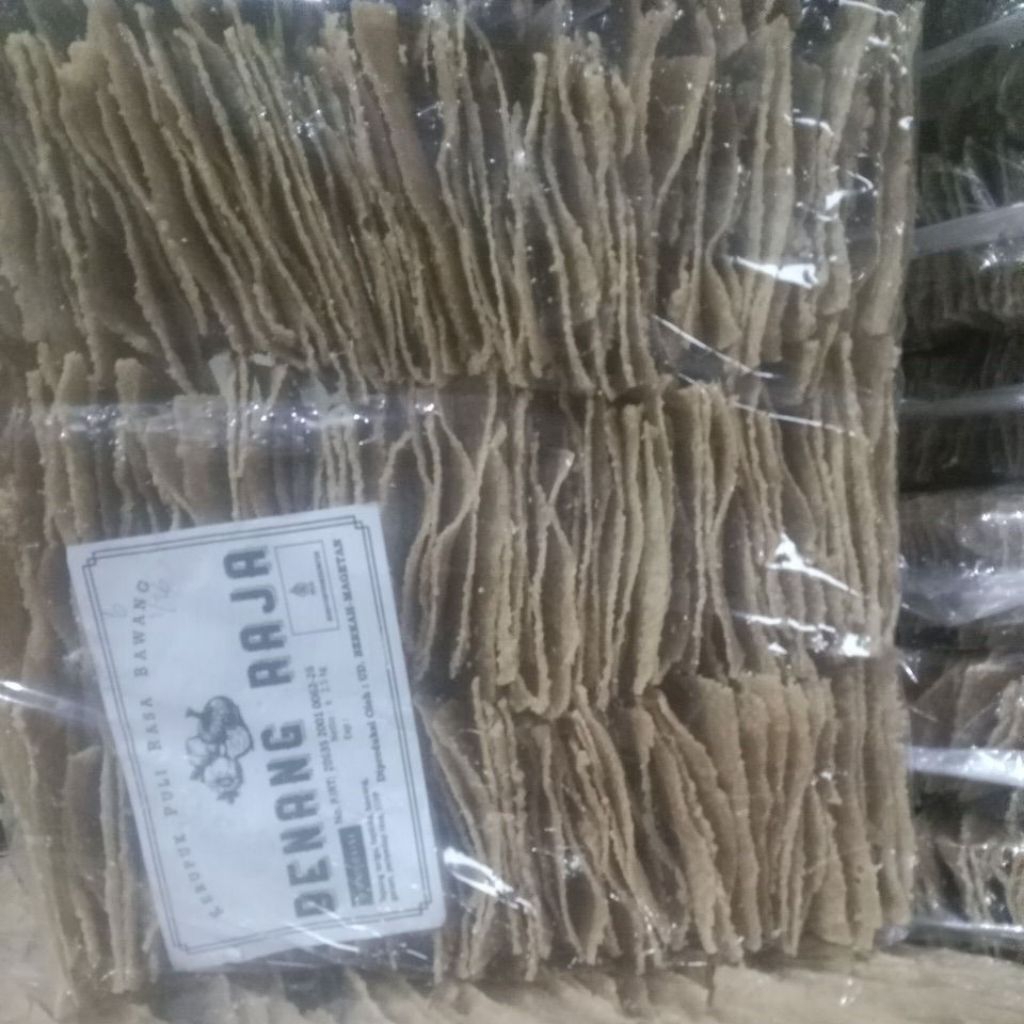 Krupuk Puli Mentah Rasa Bawang Benang Raja Khas Magetan kemasan 1kg - Krupuk Gendar Krupuk Lempeng