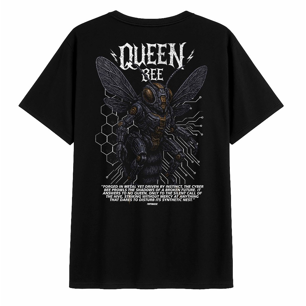 Kaos Queen Bee Pappinmusic – Sablon Premium, 100% Katun, Nyaman Dipakai