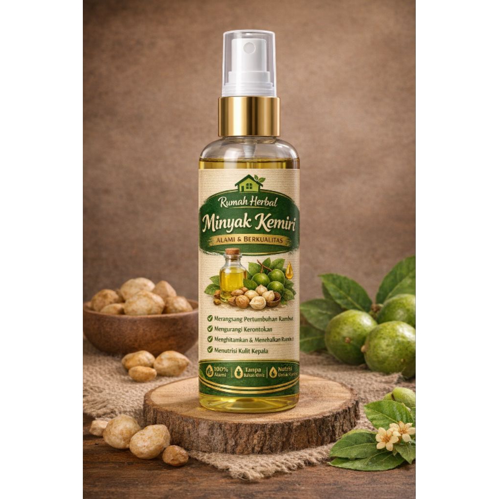 Minyak kemiri alami 100% MURNI kemiri
