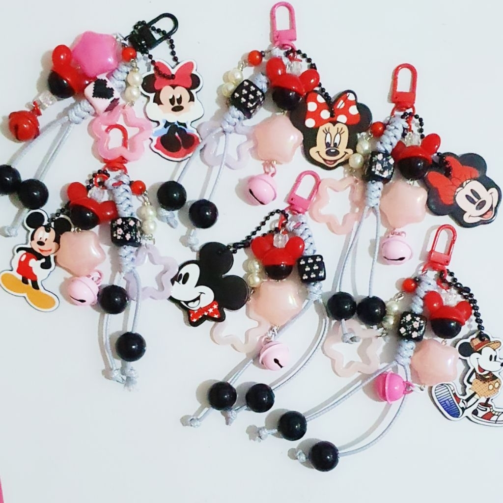 GANTUNGAN TAS DAN KUNCI  KARAKTER / GANCI /BAG CHARM /GANTUNGAN TUMBLER DAN HP LUCU DISNEY MINNIE MI