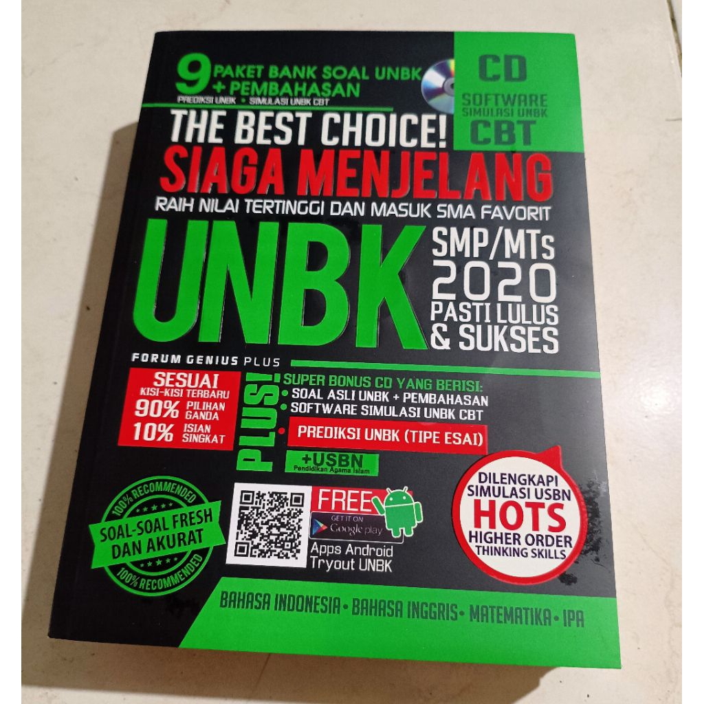 ( OBRAL ) BUKU PENDIDIKAN PSIKOTES // THE BEST CHOICE SIAGA MENJELANG UNBK SMP 2020 // ORIGINAL