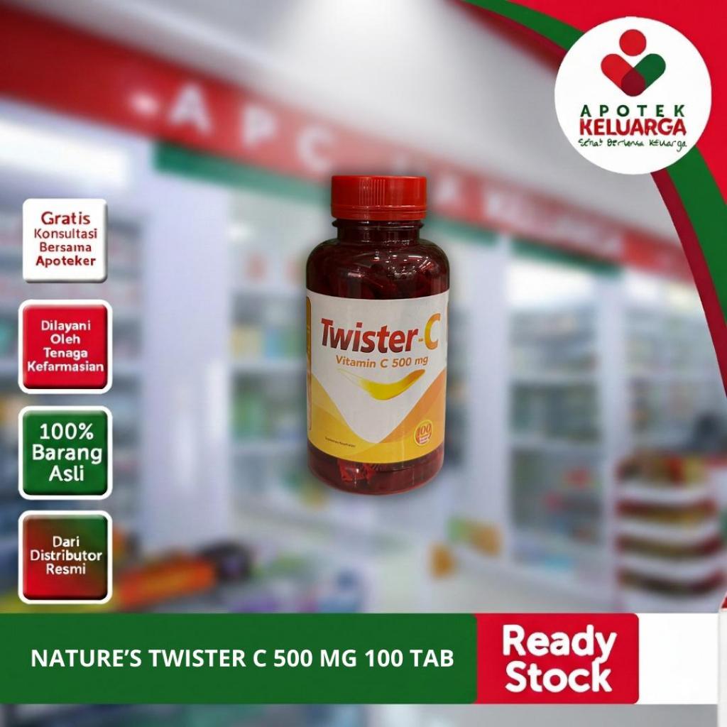 Twister C Vitamin C 500 / Twister C 500 Isi 100 Tab Aman Dilambung