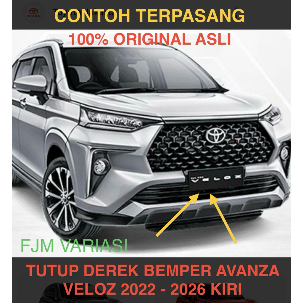 COVER CAVER TUTUP DEREK TOING BUMPER BEMPER DEPAN KIRI LH L.H SEMUA MOBIL TOYOTA AVANZA VELOZ 2022 2