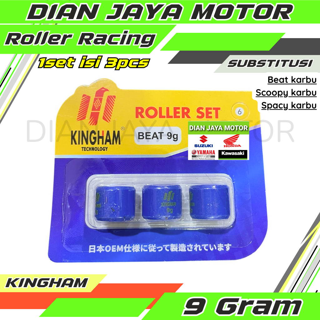 Roller Racing CVT Motor Matic 9 Gram untuk Beat Scoopy Spacy Karbu