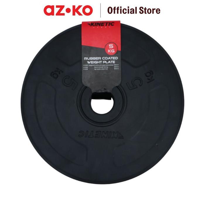 Kinetic Plat Besi Barbel 5 Kg - Hitam