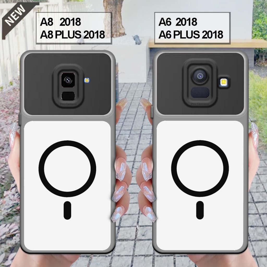 Case Samsung  A6 2018 | A6 PLUS 2018 - Samsung A8 2018 | A8 PLUS 2018 _Silikon casing hitam bening
