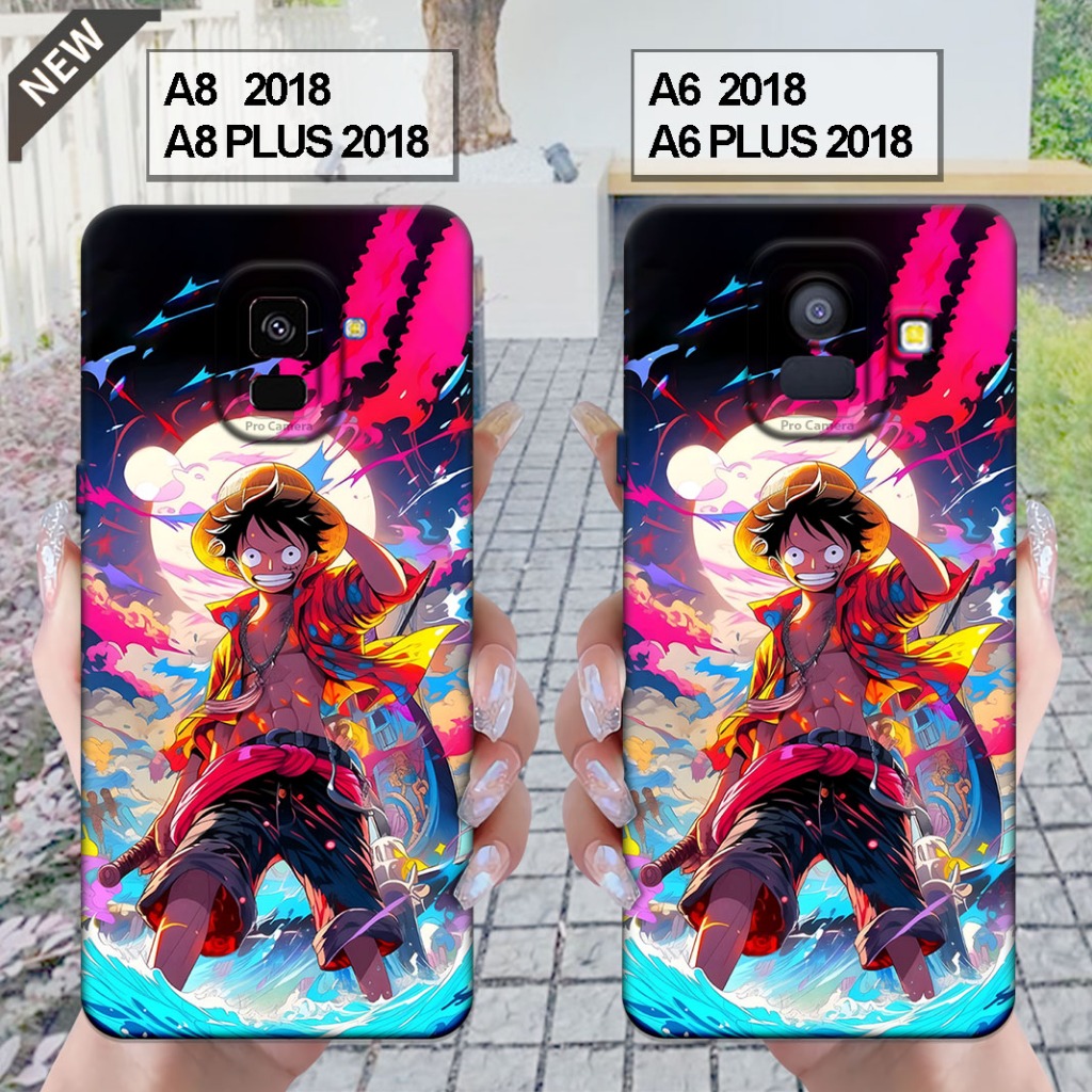 Case Samsung  A6 2018 | A6 PLUS 2018 - Samsung A8 2018 | A8 PLUS 2018 _Silikon casing hitam bening