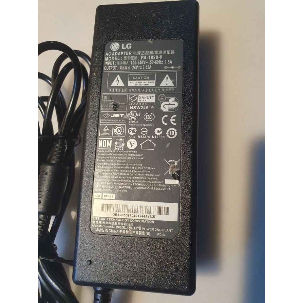 adaptor LCD/LED TV LG 24V-3.42A
