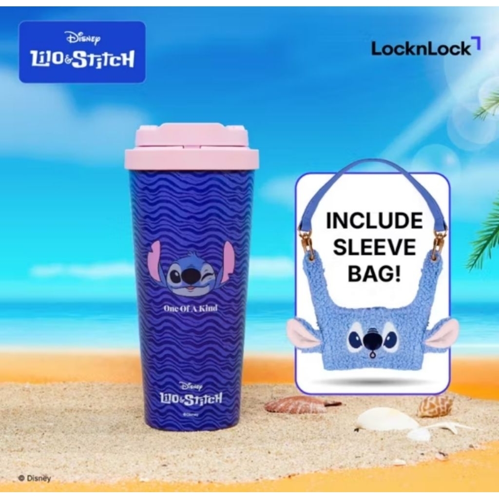 lock n lock one touch clip tumbler disney stitch edition