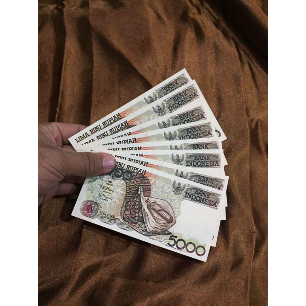 uang kertas lama 5000 rupiah sasando 1992