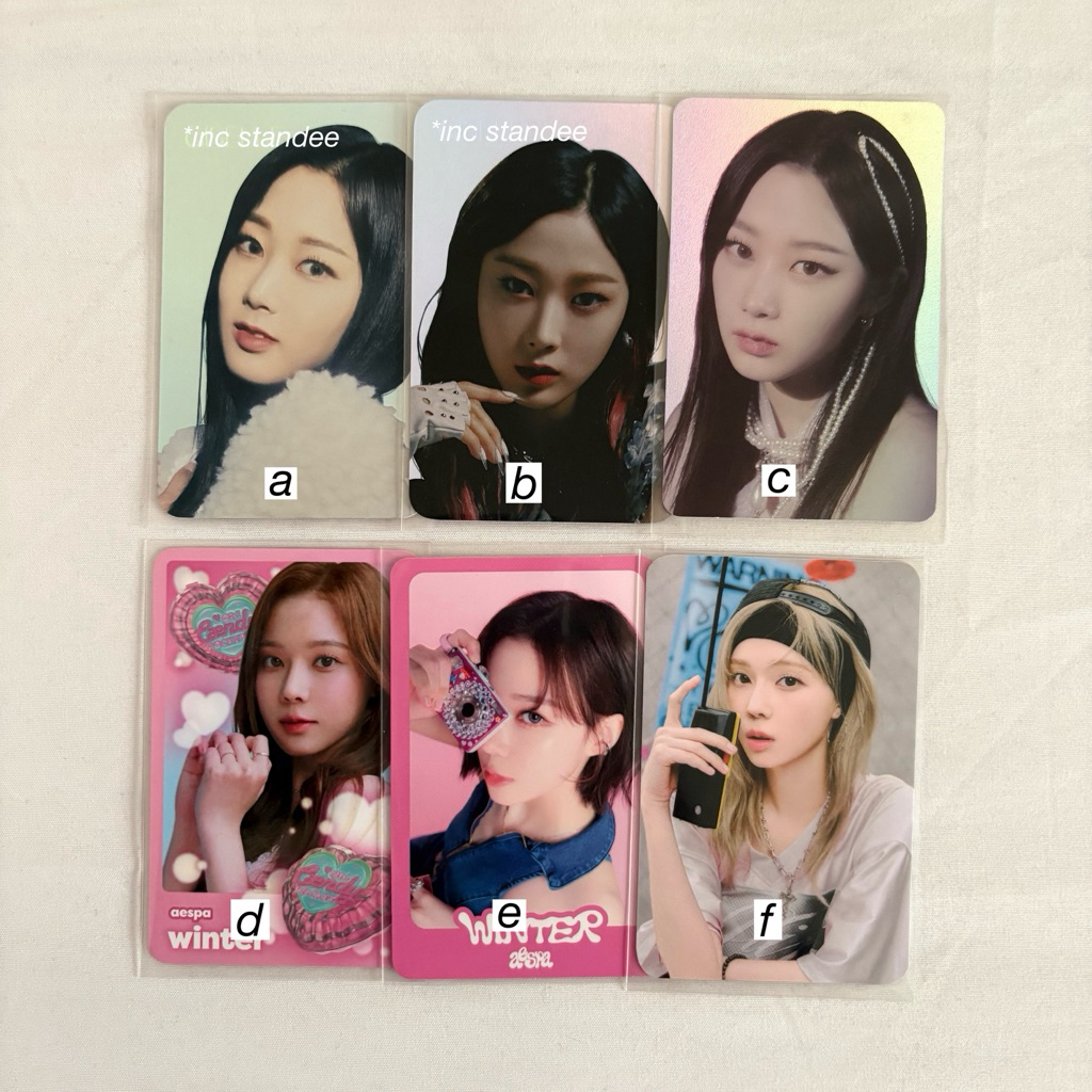 [ready stock] photocards aespa – giselle winter concept holo next level dreams come true forever