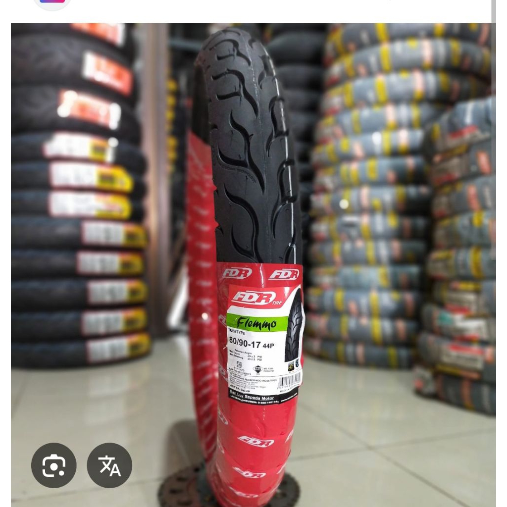 Ban fdr flemo ring 17 ukuran 90/8017 ,80/90 17,70/90 17 tubtype