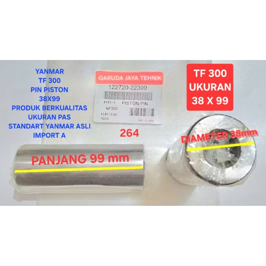 Pin piston pen piston pin seker pen seker seher yanmar TF300 TF 300 38 x 99 produk berkualitas stand