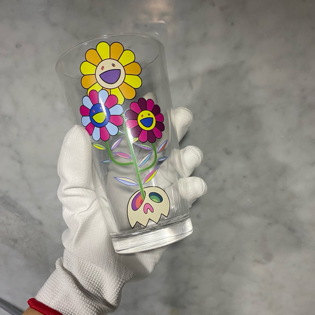 Takashi Murakami Flower Pint Glass Kaikai Kiki Complex Con Gelas Originalfake