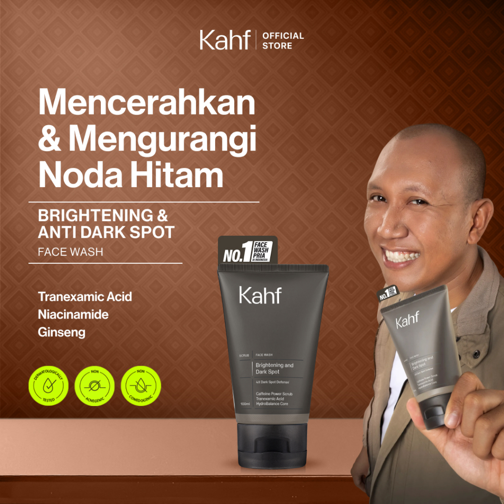 NEW LOOK BETTER FORMULA Kahf Face Wash Brightening and Dark Spot Scrub 100 ml - Sabun Cuci Muka Pria