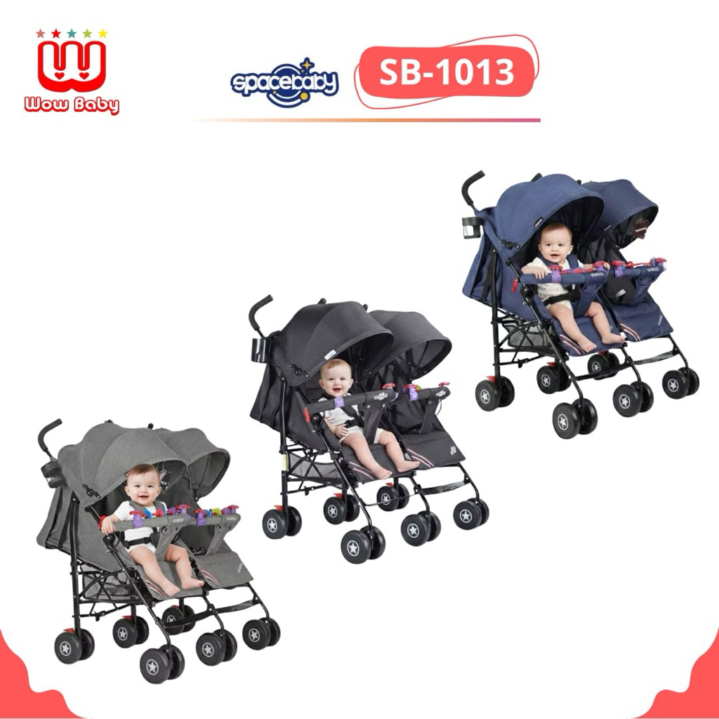 SPACEBABY BABY STROLLER SB-1013 TWINS  Kereta Dorong Kembar Anak Bayi / adik kakak