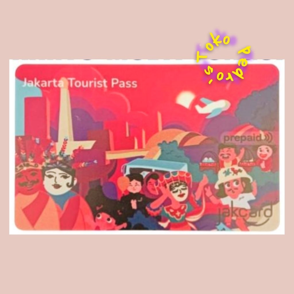 JakCard JAKARTA TOURIST PASS RED Edition / Uang Elektronik / eMoney / Kartu Toll / JakLingko / MRT  