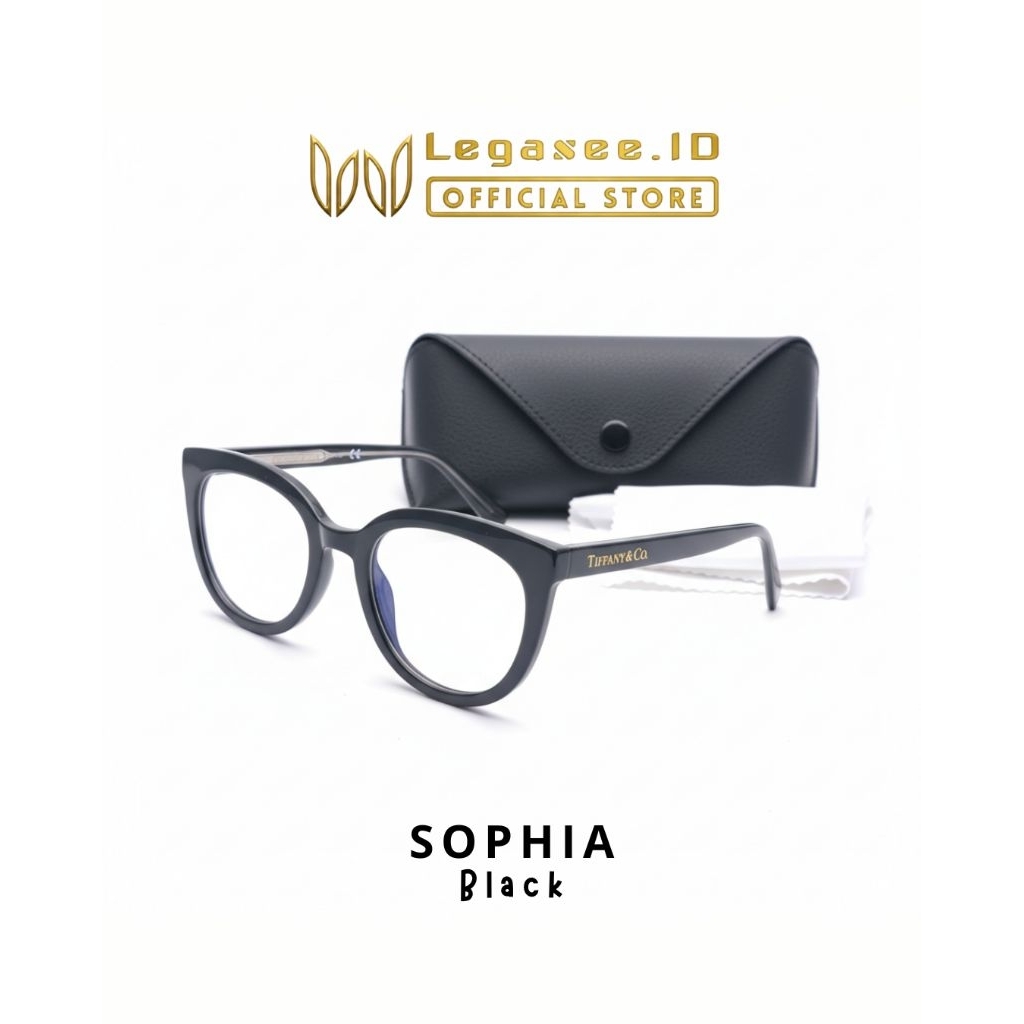 Legasee.ID | Frame Kacamata Wanita SOPHIA - Model Cat Eye Vintage Oversize Cocok untuk Wajah Bulat