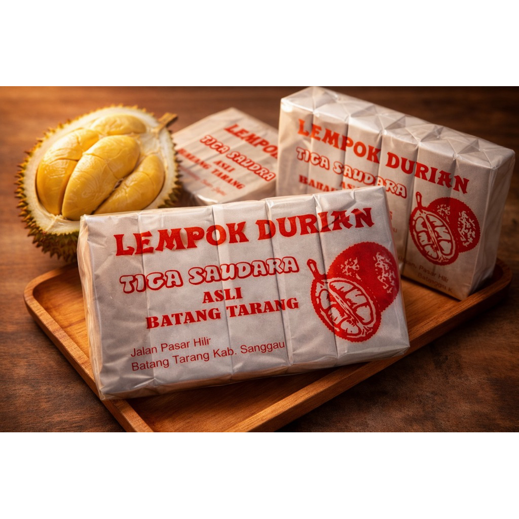 Lempok / Dodol Durian 1kg Batang Tarang tiga saudara oleh oleh khas  Pontianak - Kalimantan Barat Fr