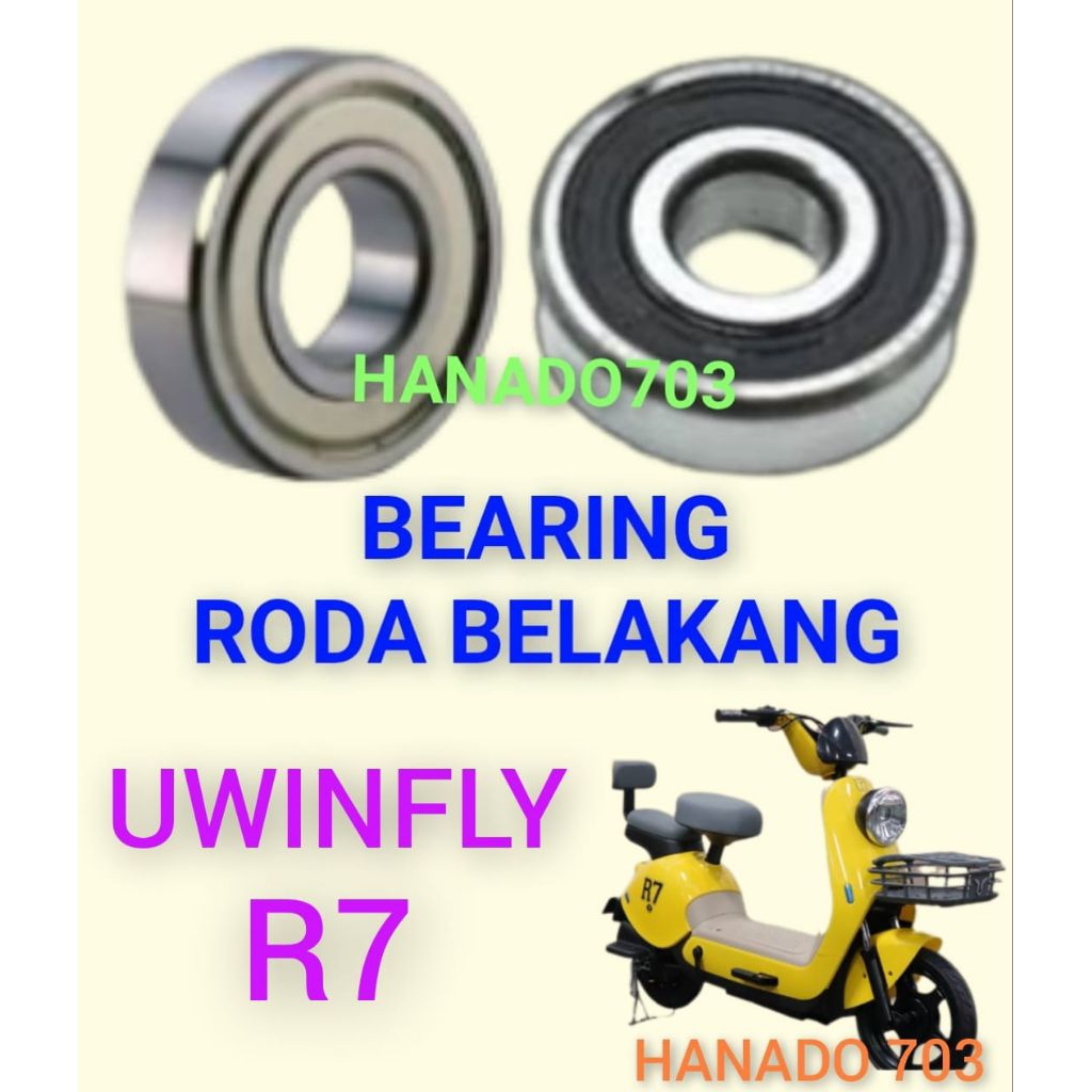 bearing roda belakang sepeda listrik uwinfly R7 laker klahar roda dinamo belakang sepeda listrik uwi