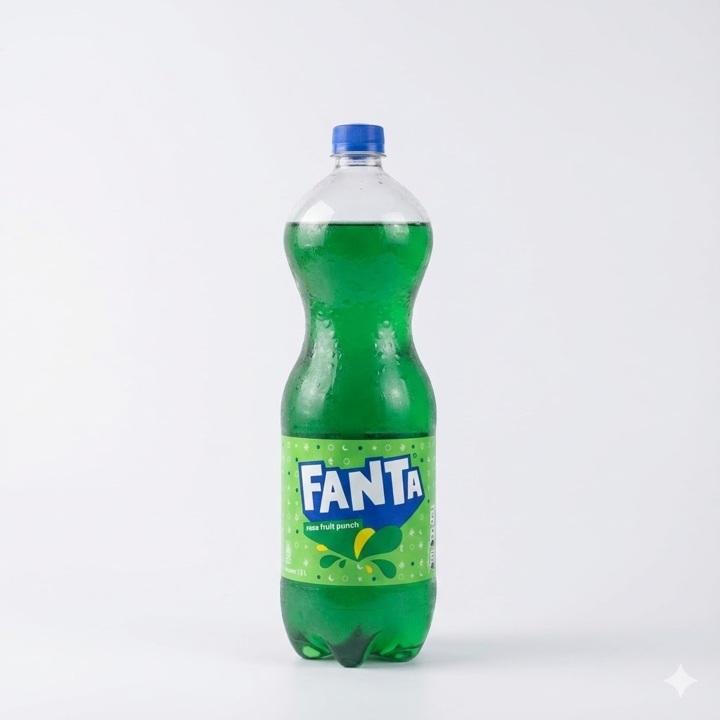 Fanta Hijau Fruit Punch 1.5 Liter - Minuman Soda Segar Botol Besar 1500ml