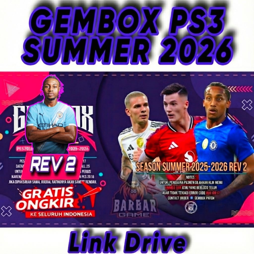 New Gembox Terbaru PES 2026 GEMBOX SUMMER PS3 FINAL TRANSFER SEPTEMBER 2025 - sedia game ps2 ps3 ps4