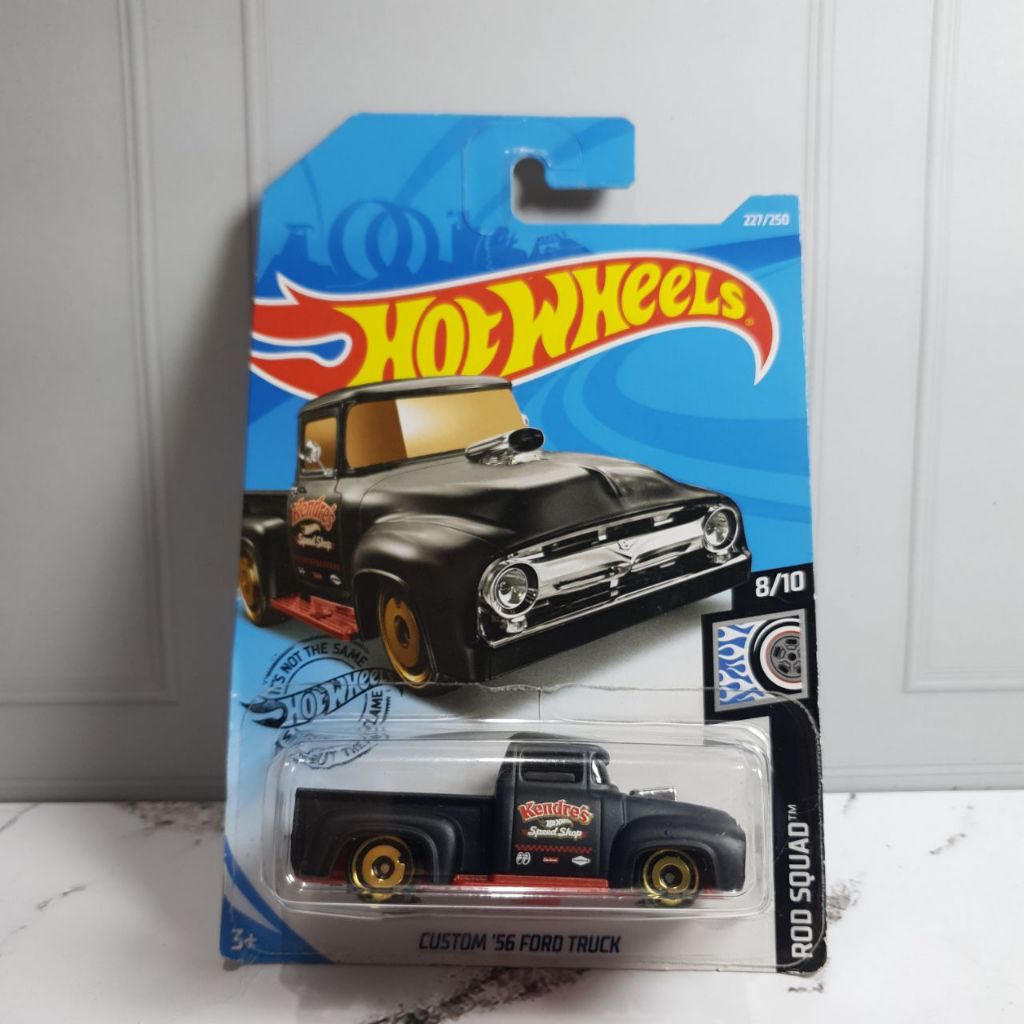 HOTWHEELS CUSTOM '56 FORD TRUCK HITAM DOFF MATTE BLACK