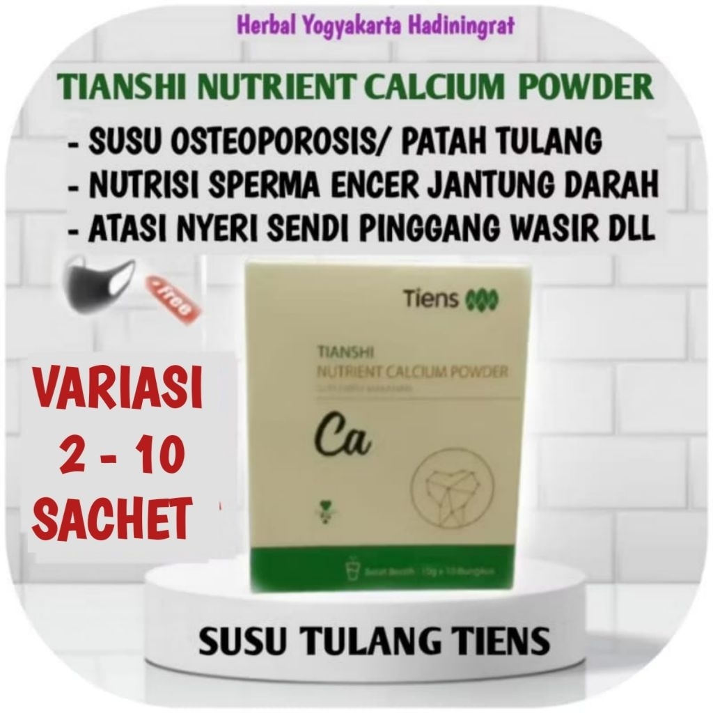 PROMO TIENS NUTRIENT CALCIUM POWDER NHCP VITAMIN TULANG SENDI OSTEOPOROSIS PATAH TULANG RETAK