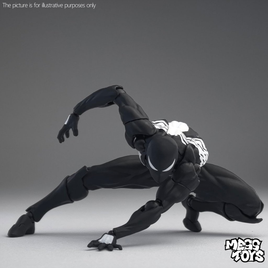 Mess Toys 1/12 Symbiote Spiderman Black Suit Neighbor Action Figure