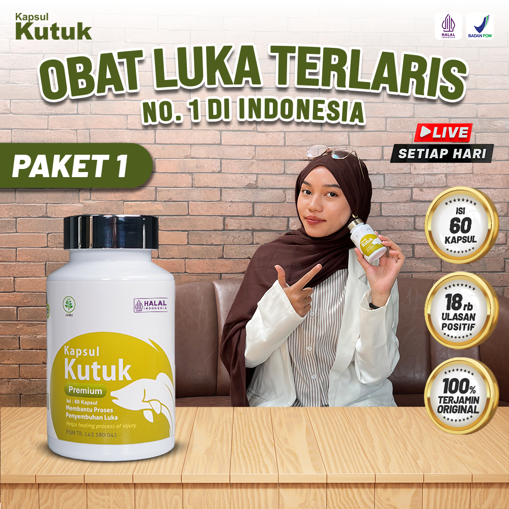 Kapsul Kutuk Premium Albumin Terlaris - Pengering Penyembuhan Luka Diabetes / Pasca Operasi / Melahi