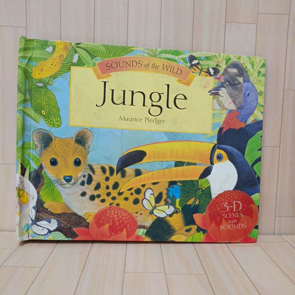 Buku Bacaan Anak Sound Of The Wild Jungle 3-D Maurice Pledger Hardcover
