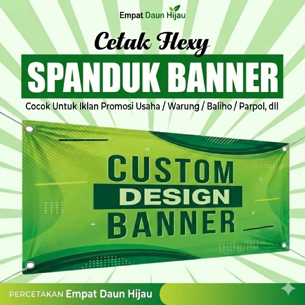 Cetak Spanduk Banner Custom Murah Bahan Flexy - Baliho Partai Promosi Toko Warung X Banner Wisuda Ba