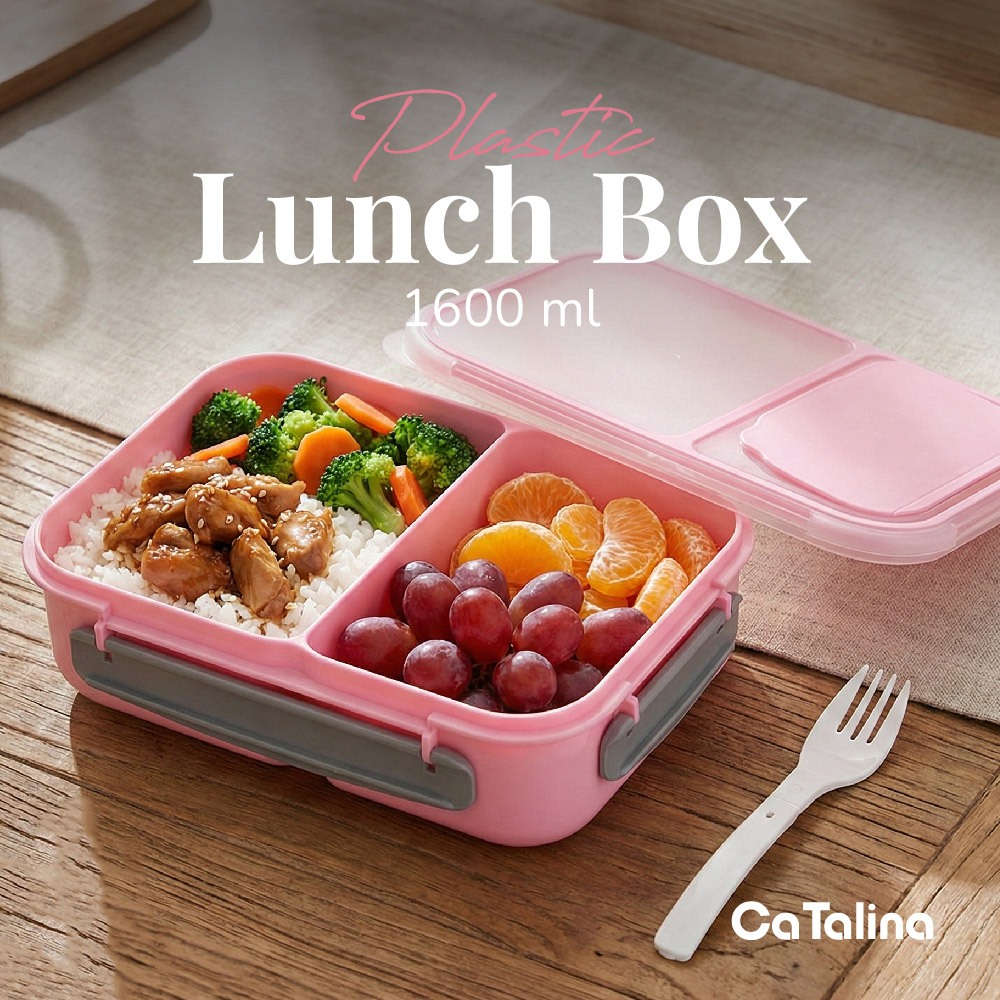 Kotak Makan Lunch Box Sekat Anti Campur & Anti Tumpah