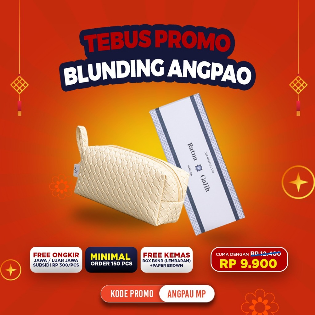 (PAKET BUNDLING HEMAT) Souvenir pernikahan pouch kubus boxy anyaman souvenir pouch murah bermanfaat 