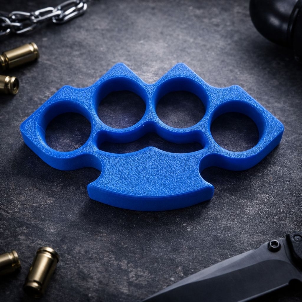 Knuckle Duster Self Defense Alat Tinju Alat Pelindung Diri Bahan Plastik Keras Versi Runcing Atau
