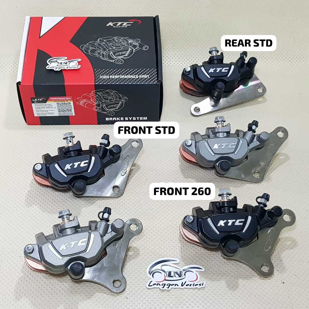 Kaliper KTC Racing HYLOZ 2 Piston 2P NMAX Old N-MAX New Aerox Depan / Belakang Standar 230 / 260 mm