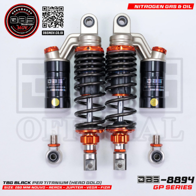DBS Shockbreaker Belakang Tabung 280mm (8894) JUPITER Z, VEGA, F1ZR, AEROX 155, Shock DBS GP-SERIES