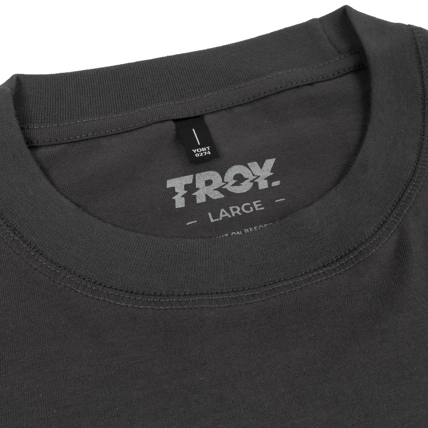 Troy Company T-shirt Dark Grey Break Time - Kaos Lengan Pendek Kaos Abu Gelap MTD 2888
