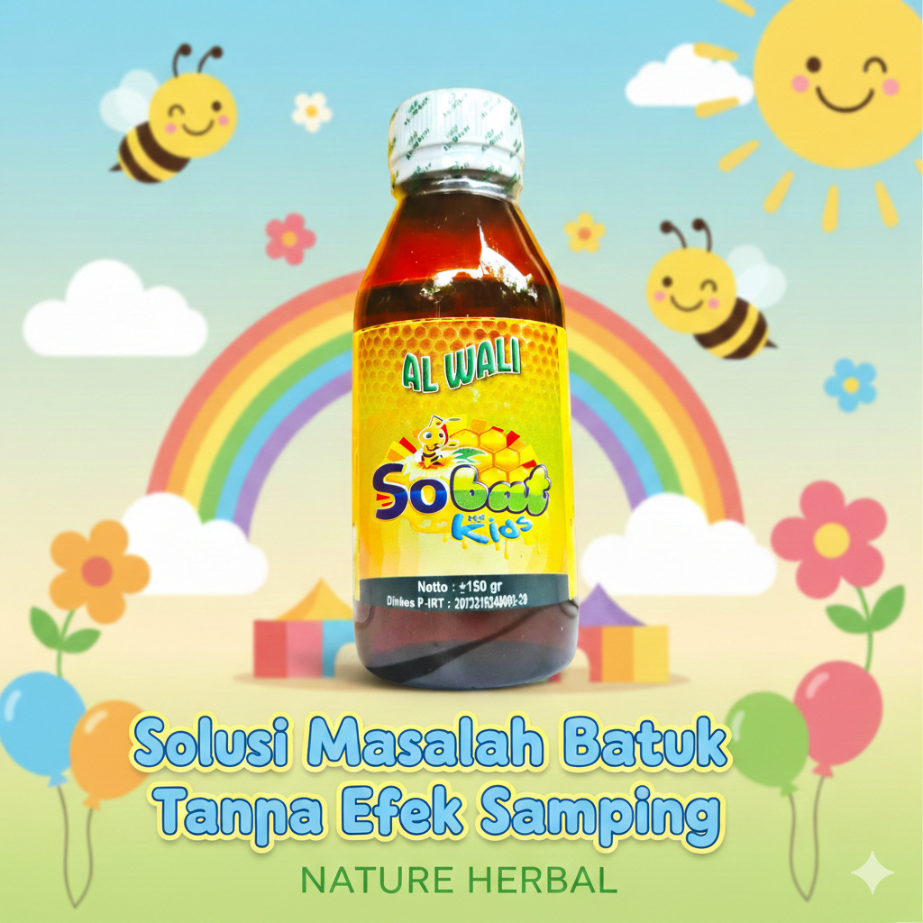 Madu Batuk Anak Sobat Kids Obat Batuk Anak AL WALI 100% Original 150gr