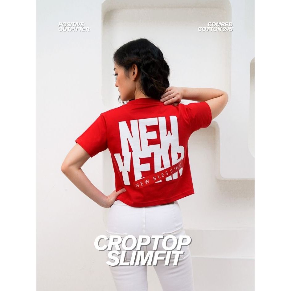 Tangan Pengharapan Official X Positive Outfitter - Crop Top Slimfit Wanita Chinese New Year C108 - C
