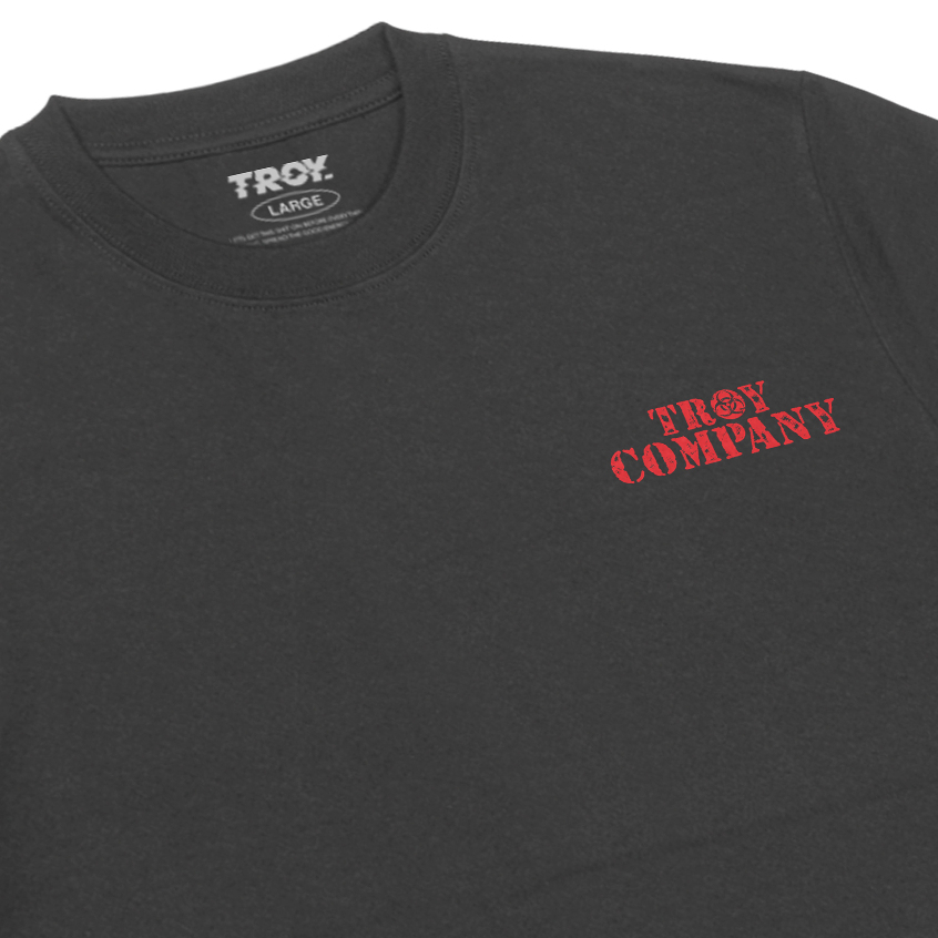 Troy Company Tshirt Dark Grey Infected - Kaos Lengan Pendek Kaos Abu Gelap MTD 2800