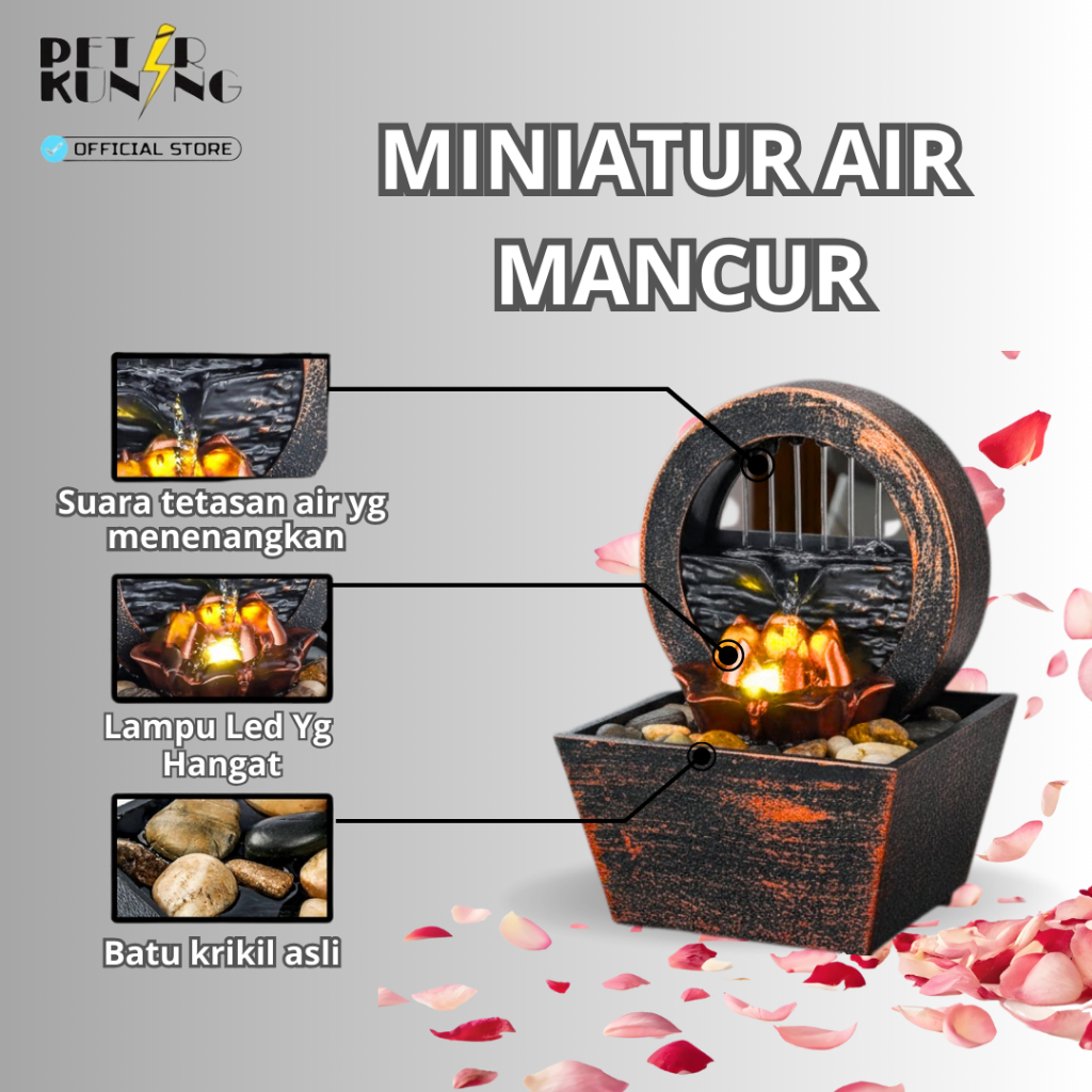 Air Mancur Mini / Fountain Decoration / Air Mancur Feng Shui / Ornamen Air mancur Mini Pereda Stres