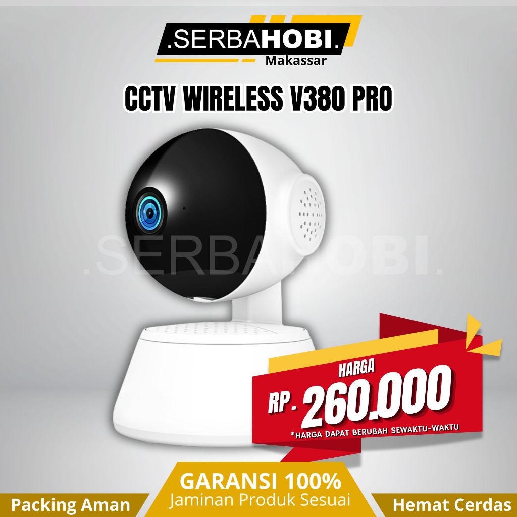 CCTV WIRELESS V380 PRO - pantau lewat HP - Suara 2 arah - Memori Internal 64GB