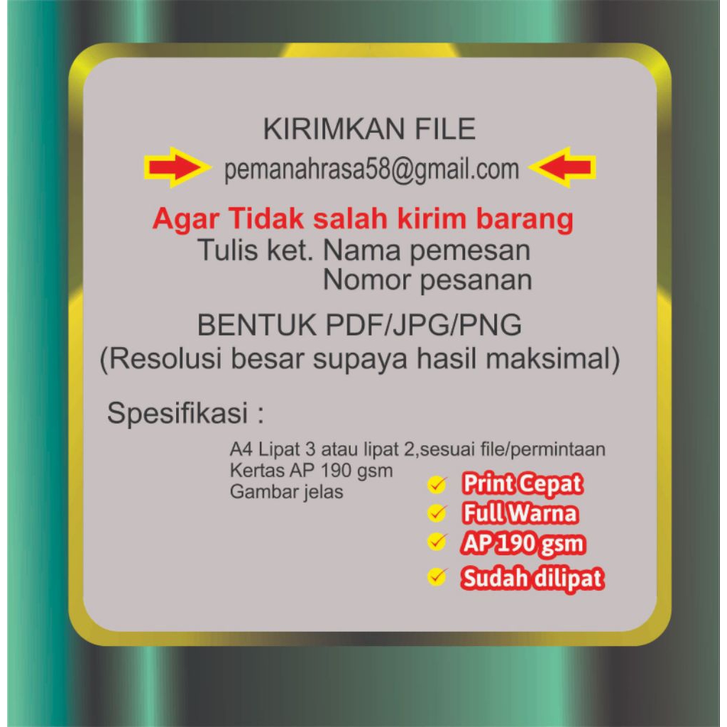 CETAK BROSUR | CETAK LEAFLET SUDAH DILIPAT