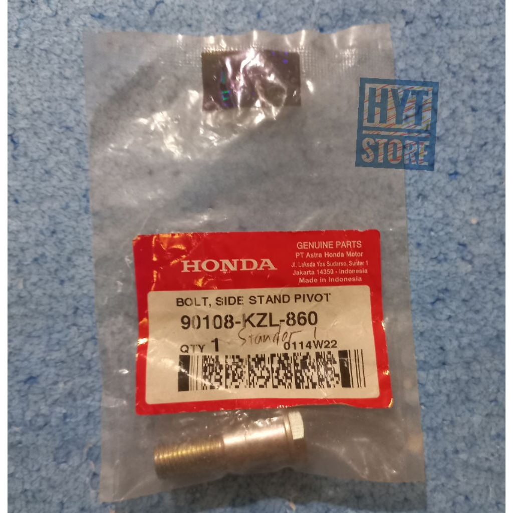 Baut Bolt Side Stand Pivot 90108-KZL-860 Baut Standar Samping Jagrak 1 Satu Honda Beat Stylo Scoopy 