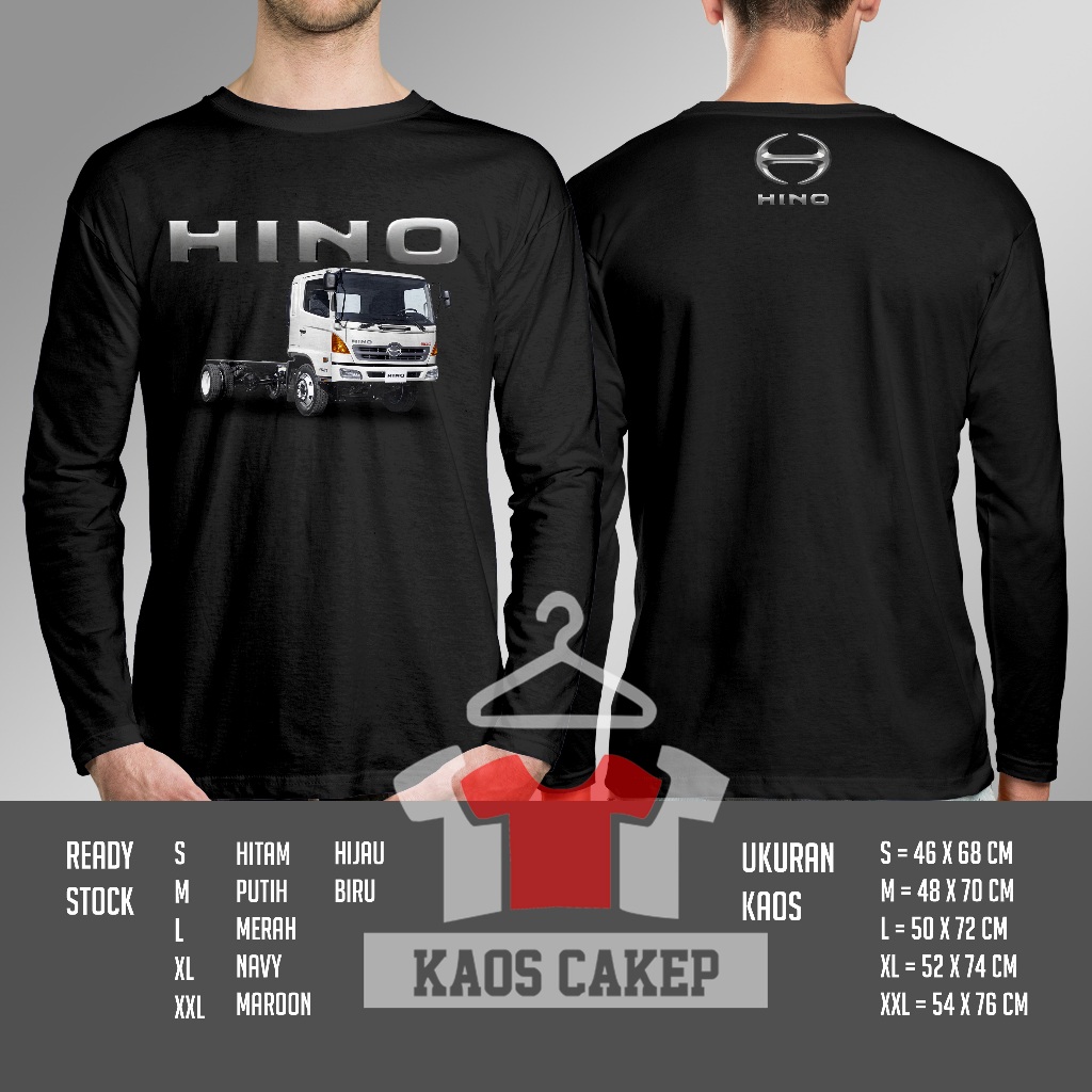 Kaos Hino truck Desain Terbaru Hino 500 Lengan Panjang Baju Distro