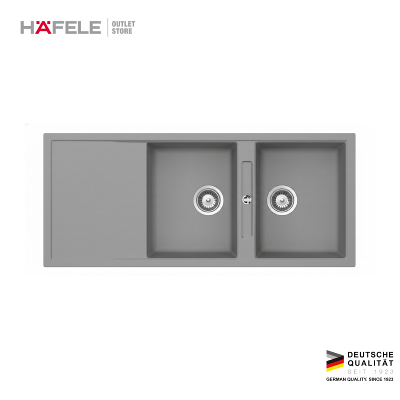 Hafele Wastafel Granit Dapur 2 Lubang - Granite Kitchen Sink 2 bowl - Abu
