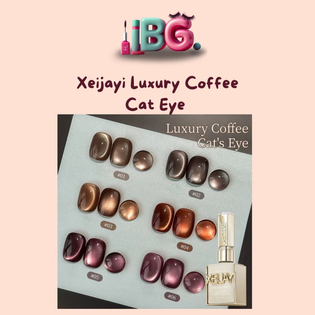Xeijayi Cat Eye Luxury Coffee Volor Cat Eye Silky Coklat Cat Eye Brown Series Xeijayi